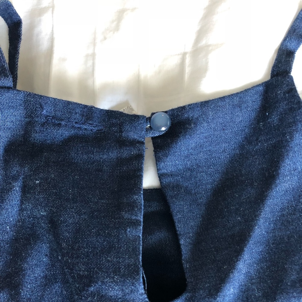 Blue jean embroidered halter top dress - Picture 6 of 6